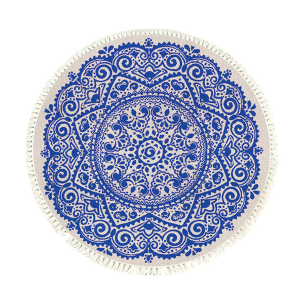 SOGA 120cm Mandala Round Tapestry Indian Area Rug for Living Room Lounge, Anti-slip Doormat, Home Decor, Home & Living, Home Decor, Rugs, Shaggy Rugs, ,  - AU DEPOT 1