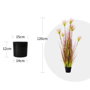 SOGA 120cm Purple-Red Artificial Indoor Potted Papyrus Plant Tree Fake Simulation Decorative, Home & Living, Home Decor, Artificial Plants, , ,  - AU DEPOT 2