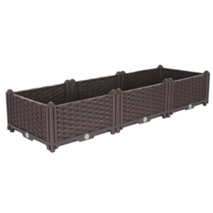 SOGA 120cm Raised Planter Box Vegetable Herb Flower Outdoor Plastic Plants Garden Bed PlantBox3A AU DEPOT - AU DEPOT