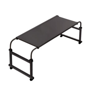 SOGA 120x45cm Black Cross Bed Movable Desk Table w Adjustable Length Height SideTab32 AU DEPOT - AU DEPOT