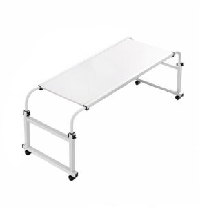 SOGA 120x45cm White Cross Bed Movable Desk Table w/ Adjustable Length & Height, Furniture, Living Room Furniture, Tables, , ,  - AU DEPOT 1