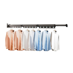 SOGA 127.5cm Wall Mounted Clothing Dry Rack Retractable Space Saving Foldable Hanger BSGKZD03 AU DEPOT - AU DEPOT