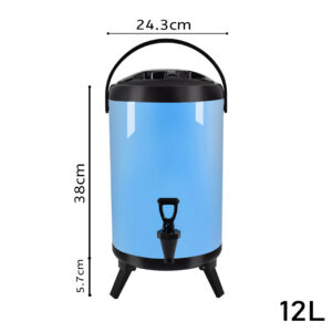 SOGA 12L Stainless Steel Insulated Milk Tea Barrel Hot and Cold Beverage Dispenser Container with Faucet Blue, Home & Living, Kitchen & Dining, Barware, Spirit Dispensers, ,  - AU DEPOT 2