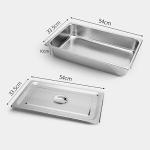 SOGA 12X Gastronorm GN Pan Full Size 1/1 GN Pan 10cm Deep Stainless Steel Tray With Lid, Home & Living, Kitchen & Dining, Bakeware, Baking Trays, ,  - AU DEPOT 2