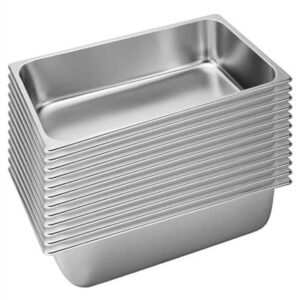 SOGA 12X Gastronorm GN Pan Full Size 11 GN Pan 15cm Deep Stainless Steel Tray Baking Trays GastronormPans5405X12 AU DEPOT Baking Trays - AU DEPOT