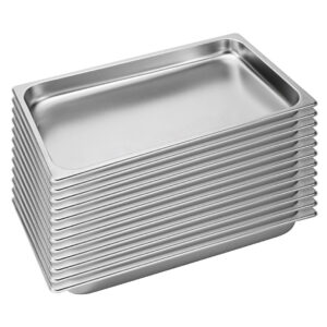 SOGA 12X Gastronorm GN Pan Full Size 11 GN Pan 4cm Deep Stainless Steel Tray Baking Trays GastronormPans5402X12A AU DEPOT Baking Trays - AU DEPOT