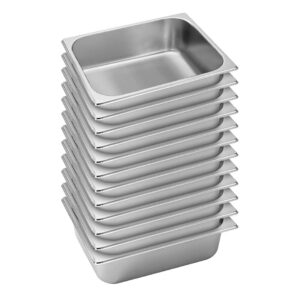 SOGA 12X Gastronorm GN Pan Full Size 12 GN Pan 10cm Deep Stainless Steel Tray Baking Trays GastronormPans5410X12 AU DEPOT Baking Trays - AU DEPOT