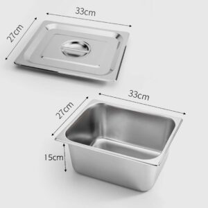 SOGA 12X Gastronorm GN Pan Full Size 1/2 GN Pan 15cm Deep Stainless Steel Tray With Lid, Home & Living, Kitchen & Dining, Bakeware, Baking Trays, ,  - AU DEPOT 2