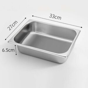 SOGA 12X Gastronorm GN Pan Full Size 1/2 GN Pan 6.5cm Deep Stainless Steel Tray, Home & Living, Kitchen & Dining, Bakeware, Baking Trays, ,  - AU DEPOT 2