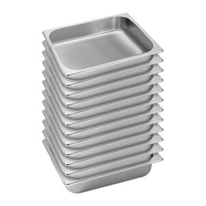 SOGA 12X Gastronorm GN Pan Full Size 12 GN Pan 6.5cm Deep Stainless Steel Tray Baking Trays GastronormPans5409X12 AU DEPOT Baking Trays - AU DEPOT