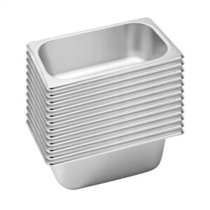 SOGA 12X Gastronorm GN Pan Full Size 1/3 GN Pan 10cm Deep Stainless Steel Tray, Home & Living, Kitchen & Dining, Bakeware, Baking Trays, ,  - AU DEPOT 1