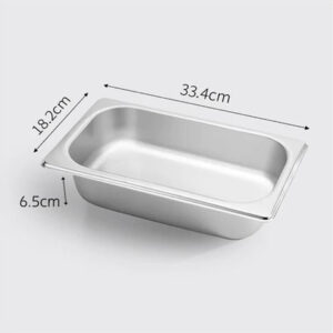 SOGA 12X Gastronorm GN Pan Full Size 1/3 GN Pan 6.5 cm Deep Stainless Steel Tray, Home & Living, Kitchen & Dining, Bakeware, Baking Trays, ,  - AU DEPOT 2