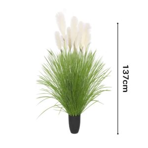 SOGA 137cm Potted Tall Silk Fake Pampas Grass, Artificial Plants Reed Greenery Flowers, Home Decor, Home & Living, Home Decor, Artificial Plants, , ,  - AU DEPOT 2