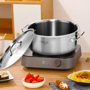 SOGA 14L Wide Stock Pot and 50L Tall Top Grade Thick Stainless Steel Stockpot 18/10, home & living, kitchen & dining, cookware, stock & multi pots, ,  - AU DEPOT 2