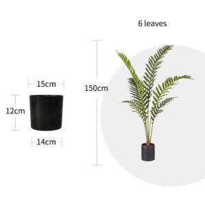 SOGA 150cm Artificial Green Rogue Hares Foot Fern Tree Fake Tropical Indoor Plant Home Office Decor, Home & Living, Home Decor, Artificial Plants, , ,  - AU DEPOT 2