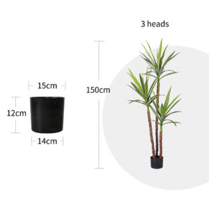 SOGA 150cm Artificial Natural Green Dracaena Yucca Tree Fake Tropical Indoor Plant Home Office Decor, Home & Living, Home Decor, Artificial Plants, , ,  - AU DEPOT 2