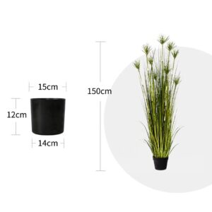 SOGA 150cm Cyperus Papyrus Plant Tree Artificial Green Grass, Home Or Office Indoor Greenery Accent, Home & Living, Home Decor, Artificial Plants, , ,  - AU DEPOT 2