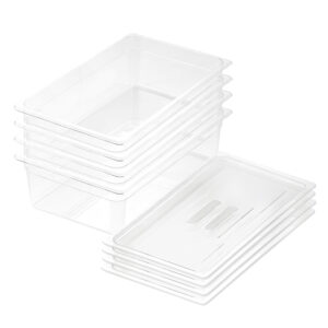 SOGA 150mm Clear Gastronorm GN Pan 1/1 Food Tray Storage Bundle of 4 with Lid, Home & Living, Kitchen & Dining, Bakeware, Baking Trays, ,  - AU DEPOT 1