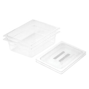 SOGA 150mm Clear Gastronorm GN Pan 1/2 Food Tray Storage Bundle of 2 with Lid, Home & Living, Kitchen & Dining, Bakeware, Baking Trays, ,  - AU DEPOT 1