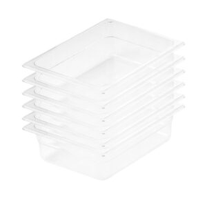 SOGA 150mm Clear Gastronorm GN Pan 12 Food Tray Storage Bundle of 6 Baking Trays VICPans1417X6 AU DEPOT Baking Trays - AU DEPOT