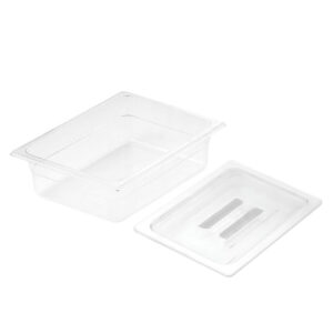 SOGA 150mm Clear Gastronorm GN Pan 12 Food Tray Storage with Lid VICPans1417wLidX1 AU DEPOT - AU DEPOT