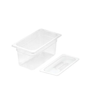 SOGA 150mm Clear Gastronorm GN Pan 13 Food Tray Storage with Lid Baking Trays VICPans1423wLidX1 AU DEPOT Baking Trays - AU DEPOT