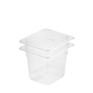 SOGA 150mm Clear Gastronorm GN Pan 16 Food Tray Storage Bundle of 2 Baking Trays VICPans1437X2 AU DEPOT Baking Trays - AU DEPOT