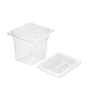 SOGA 150mm Clear Gastronorm GN Pan 1/6 Food Tray Storage with Lid, SOGA 150mm Clear Gastronorm GN Pan 1, 6 Food Tray Storage Bundle of 6 with Lid, , , ,  - AU DEPOT 1