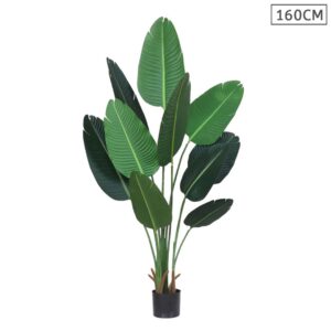 SOGA 160cm Artificial Green Indoor Traveler Banana Fake Decoration Tree Flower Pot Plant APlantFHM16010 AU DEPOT - AU DEPOT