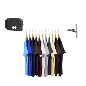 SOGA 160mm Wall Mounted Clothes Line Dry Rack Retractable Space Saving Foldable Hanger Black BSLY06 AU DEPOT - AU DEPOT