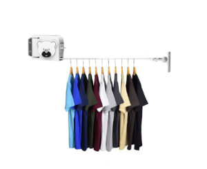 SOGA 160mm Wall Mounted Clothes Line Dry Rack Retractable Space Saving Foldable Hanger White BSLY07 AU DEPOT - AU DEPOT