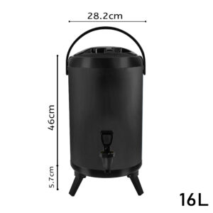 SOGA 16L Stainless Steel Insulated Milk Tea Barrel Hot and Cold Beverage Dispenser Container with Faucet Black, Home & Living, Kitchen & Dining, Barware, Spirit Dispensers, ,  - AU DEPOT 2