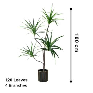 SOGA 180cm Realistic Artificial Dracaena, Rubberised Silk Cloth + Iron Wire, Home Decor, Home & Living, Home Decor, Artificial Plants, , ,  - AU DEPOT 2