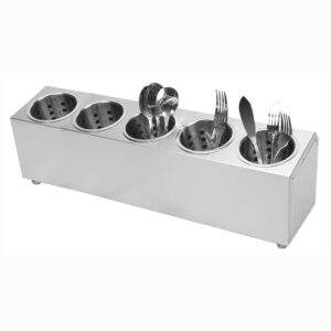 SOGA 1810 Stainless Steel Commercial Conical Utensils Cutlery Holder with 5 Holes Cutlery CutleryHolder4603 AU DEPOT Cutlery - AU DEPOT