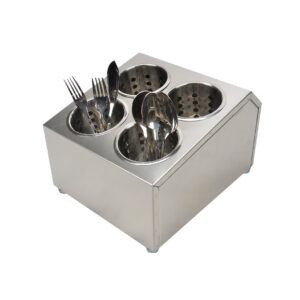 SOGA 1810 Stainless Steel Commercial Conical Utensils Square Cutlery Holder with 4 Holes Cutlery CutleryHolder4604 AU DEPOT Cutlery - AU DEPOT