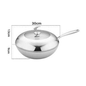 SOGA 18/10 Stainless Steel Fry Pan 30cm Frying Pan Top Grade Cooking Non Stick Interior Skillet with Lid, home & living, kitchen & dining, cookware, frying pans, ,  - AU DEPOT 2