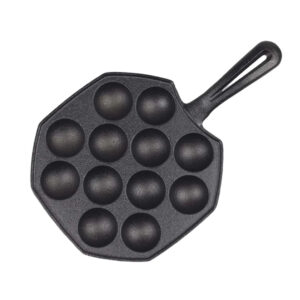 SOGA 18CM Cast Iron Takoyaki Fry Pan Octopus Balls Maker 12 Hole Cavities Grill Mold Frying Pans ZPaiB2 AU DEPOT Frying Pans - AU DEPOT