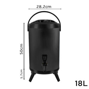 SOGA 18L Stainless Steel Insulated Milk Tea Barrel Hot and Cold Beverage Dispenser Container with Faucet Black, Home & Living, Kitchen & Dining, Barware, Spirit Dispensers, ,  - AU DEPOT 2