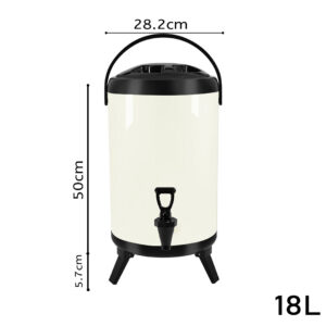 SOGA 18L Stainless Steel Insulated Milk Tea Barrel Hot and Cold Beverage Dispenser Container with Faucet White, Home & Living, Kitchen & Dining, Barware, Spirit Dispensers, ,  - AU DEPOT 2