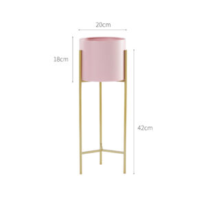 SOGA 2 Layer 42cm Gold Metal Plant Stand with Pink Flower Pot Holder Corner Shelving Rack Indoor Display, Home & Living, Home Decor, Indoor Pots, Planters and Plant Stands, , ,  - AU DEPOT 2