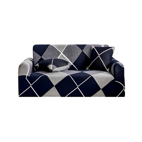 SOGA 2-Seater Checkered Sofa Cover Couch Protector High Stretch Lounge Slipcover Home Decor, Home & Living, Home Decor, Sofa Covers, , ,  - AU DEPOT 1