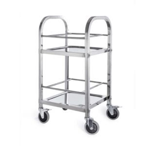 SOGA 2 Tier 500x500x950 Stainless Steel Square Tube Drink Wine Food Utility Cart, Business & Industrial, Food Service, Food Service Carts, , ,  - AU DEPOT 1