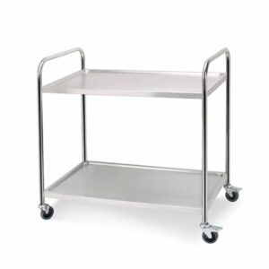 SOGA 2 Tier 81x46x85cm Stainless Steel Kitchen Dining Food Cart Trolley Utility Round Small, Business & Industrial, Food Service, Food Service Carts, , ,  - AU DEPOT 1