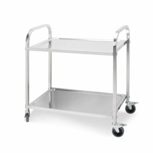 SOGA 2 Tier 85x45x90cm Stainless Steel Kitchen Dining Food Cart Trolley Utility Medium FoodCart1005 AU DEPOT - AU DEPOT