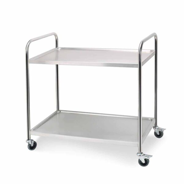 SOGA 2 Tier 86x54x94cm Stainless Steel Kitchen Dinning Food Cart Trolley Utility Round Large, Business & Industrial, Food Service, Food Service Carts, , ,  - AU DEPOT 1