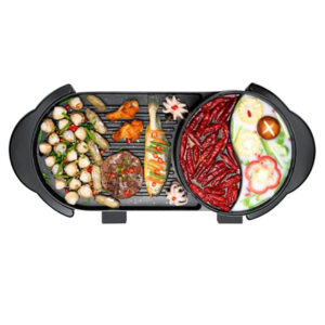 SOGA 2 in 1 Electric Non Stick BBQ Teppanyaki Grill Plate Steamboat Hotpot 2 8 Person Griddles Grill Pans SteamboatHotPotandGrillYuanYang AU DEPOT Griddles & Grill Pans - AU DEPOT