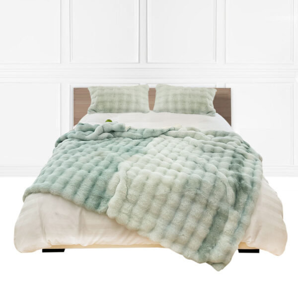 SOGA 200cm Light Green Fuzzy Super Soft and Cozy Fluffy Throw Blanket, Home, Bed Linen, Throws And Blankets, Blankets, ,  - AU DEPOT 1