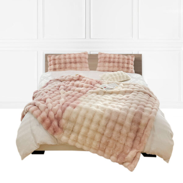 SOGA 200cm Light Pink Fur Fuzzy Super Soft and Cozy Fluffy Throw Blanket, Home, Bed Linen, Throws And Blankets, Blankets, ,  - AU DEPOT 1