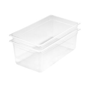 SOGA 200mm Clear Gastronorm GN Pan 11 Food Tray Storage Bundle of 2 Baking Trays VICPans1404X2 AU DEPOT Baking Trays - AU DEPOT