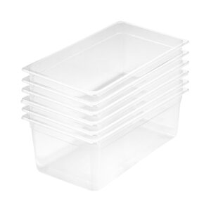 SOGA 200mm Clear Gastronorm GN Pan 11 Food Tray Storage Bundle of 6 Baking Trays VICPans1404X6 AU DEPOT Baking Trays - AU DEPOT